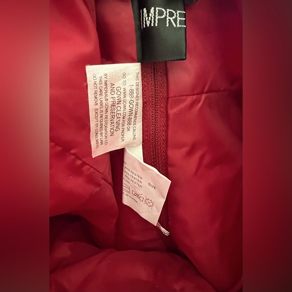 Vintage Impression Red Satin Strapless Dress, Size 12, Great Condition - Picture 5 of 16